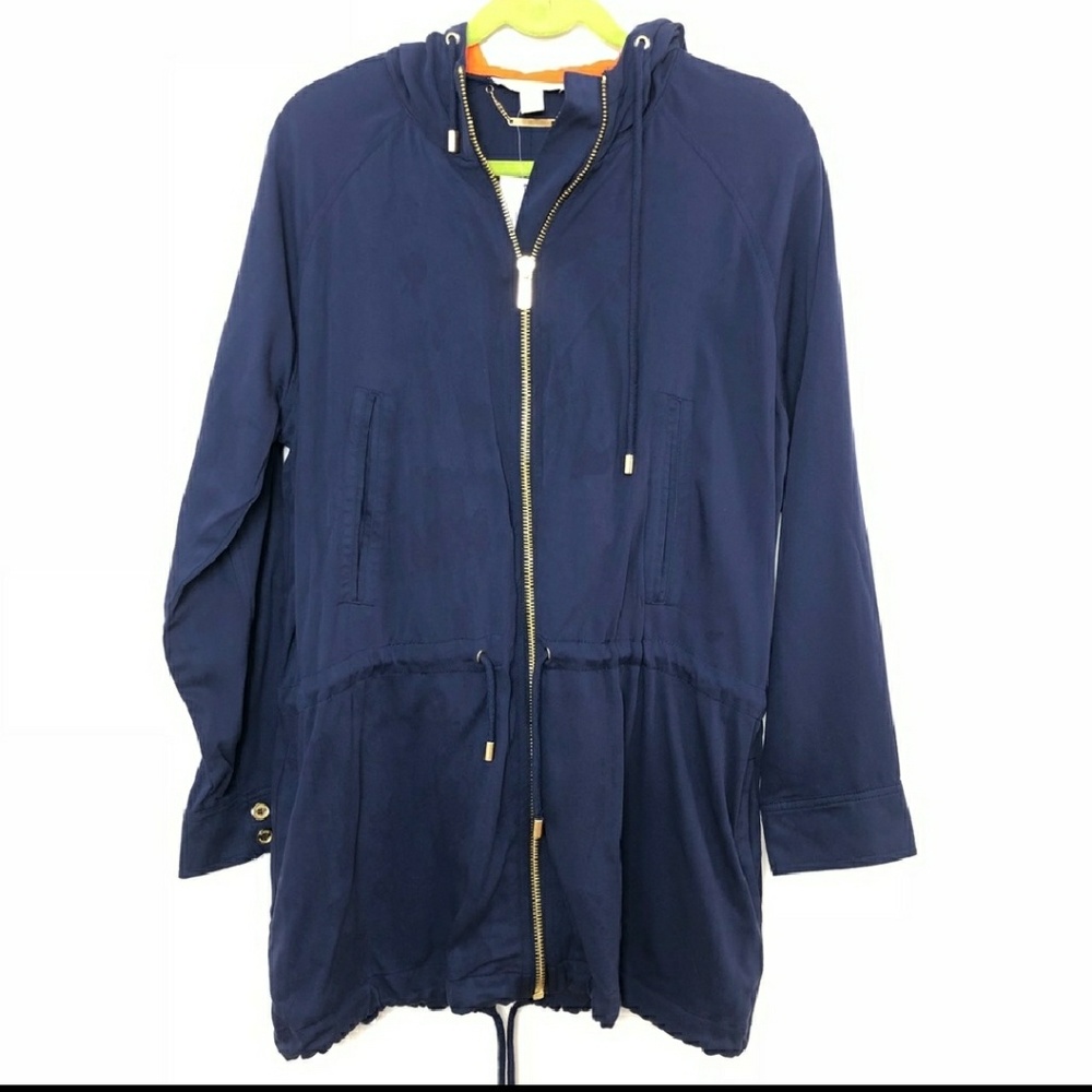 Michael Kors Navy Blue Drawstring Jacket NWT